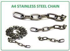 CHAIN. 2MM 3MM 4MM & 5MM STAINLESS STEEL GRADE A4 / 316  MARINE. CUT LENGTHS