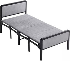 Foldable Bed Premium Grey