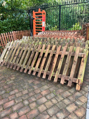 Wooden garden fencing - garden, x