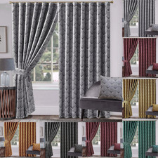 Stylish Jacquard Curtain Pair