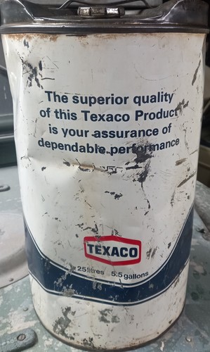 Vintage texaco oil drum - oil,