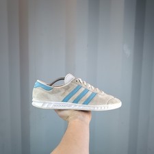 *RARE* UK 8.5 - adidas originals Hamburg Grey Blue Mens Trainers Shoes S74841