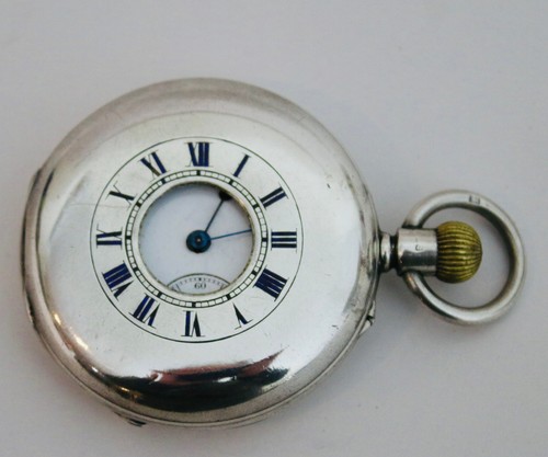 Sterling silver half hunter