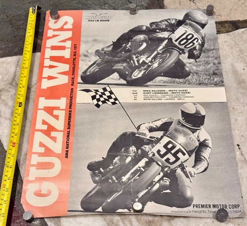 Moto guzzi lemans - wins!, poster