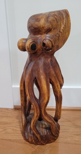 Large hand carved - large, octopus