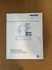 Wacker BS600 BS700 Compactor Parts Book Operators Manual USA 0112193 F0398