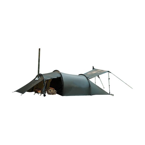 Hot tent camping season - hot,