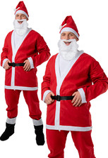 6pc Value Santa Suit Adults Father Christmas Santa Claus Fancy Dress Costume
