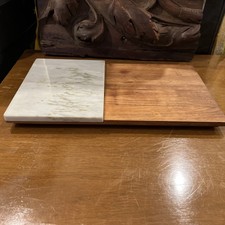 Saks Fifth Avenue Marble & Walnut Serving Board