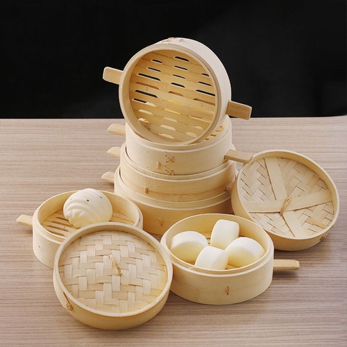 Round bamboo steamer - round,