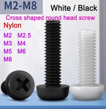 White/Black Nylon Cross Round