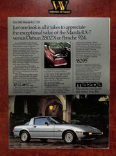 Mazda RX-7 Vintage Print Ad -