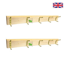 2 x Strong Wooden Wall Coat