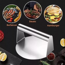 Stainless Steel Burger Press 5.51 Inch round Burger Smasher Heavy-Duty Smash UK