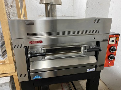 Gas pizza oven single - pizza, deck