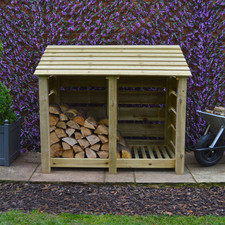Cottesmore Log Store Outdoor Storage Shed Kindling Timber Firewood Wood Store
