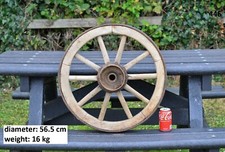 Vintage old wooden cart wagon wheel / 56.5 cm - FREE DELIVERY