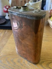 Antique Vintage Old Copper Metal Hot Water Bottle Flask