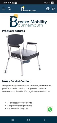 Commode chair with - commode,