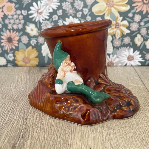 Sylvac gnome with plant - gnome,