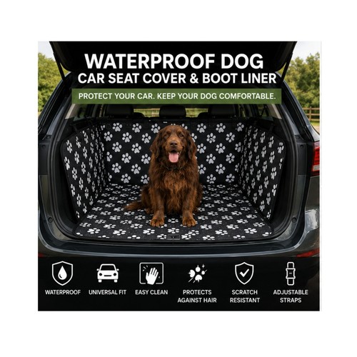 Dog car boot cover waterproof - dog,