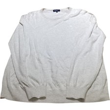 Hackett London Cotton Silk Men’s Jumper L Ivory Embroidered Logo