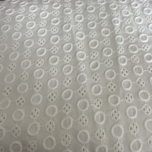 Cream cotton broderie - cream,