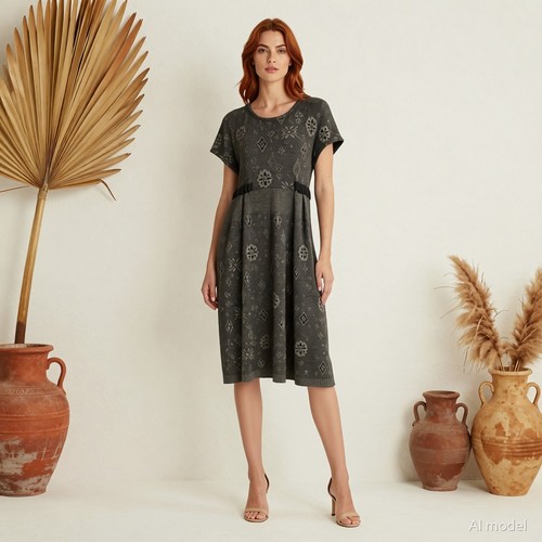 Geometric knit dress peruzzi - knit,