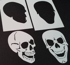 Set of 2pcs Skulls Airbrushing
