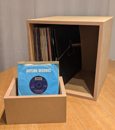 Vinyl record wood boxes - x,