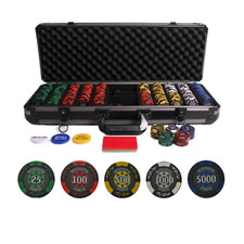 Redtooth Poker Premium Modern 500 Piece Poker Chip Set with Button Kit and Case