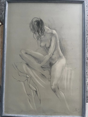 Original framed pencil - original, sketch