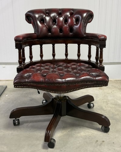Vintage leather chesterfield - vintage,