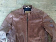 HUGO BOSS Orange Leather Jacket Tan Brown L 50 JAB W