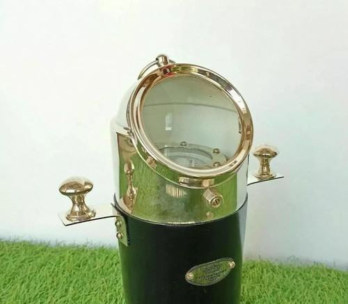 Gimbal compass brass - &, wooden