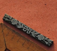 brass ornament bookbinding gilding bookbinder embossing Art Nouveau tool rare