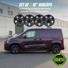 16" Wheel Trims Hub Caps Set of 4 Fits Citroen Berlingo 2008-2026 4Pcs