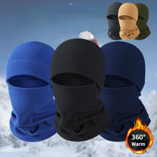 Thermal Fleece Balaclava Snood Scarf Winter Ski Face Neck Mask Warmer Hat Set~