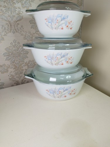 Vintage pyrex blue - blue, iris