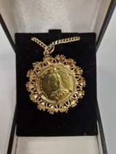 Full Sovereign 1887 in Pendant