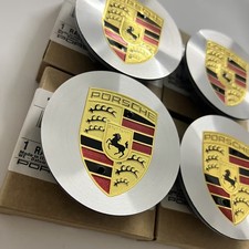 Aluminum alloy 76mm Silver Porsche Center Caps 911 Cayenne Panamera Cayman plane