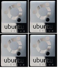 Ubuntu Linux Sticker Silver