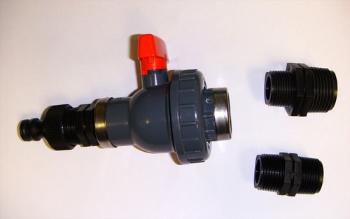 Ball valve with off tap - with, for