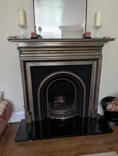 Cast iron arched fireplace - cast,
