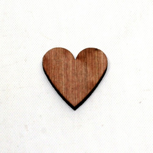 Wooden hearts 30mm 3mm - wooden,