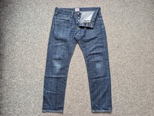 Edwin Jeans Mens 34x32 Blue Relaxed Japanese ED 55 Indigo Tokyo Oi Polloi Button