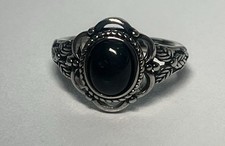 Black Opal Sterling Size Ring Size O