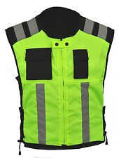 Motorbike Hi Vis Vest Safety Jacket Hi viz Visibility Waistcoat Reflective Bib 