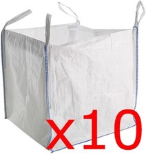 10 BULK BAGS TON  BAGS BUILDERS GARDEN WASTE 1 TONNE TON JUMBO BAGS STORAGE SACK