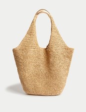 Marks & Spencer Womens Beige Raffia Bag - M&S
